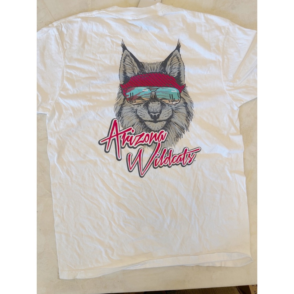 Comfort Colors Arizona Wildcats T-Shirt White Graphic Tee Medium NWT
